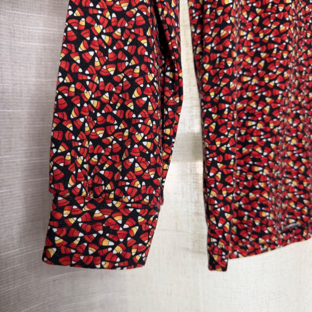 Vintage Halloween Corner Stone‎ Candy Corn Turtleneck Top Black Orange Medium - Picture 5 of 7